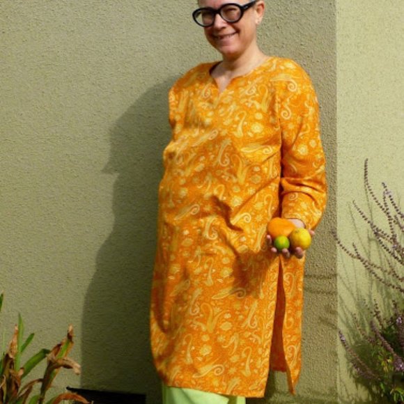Orange Paisley Tunic